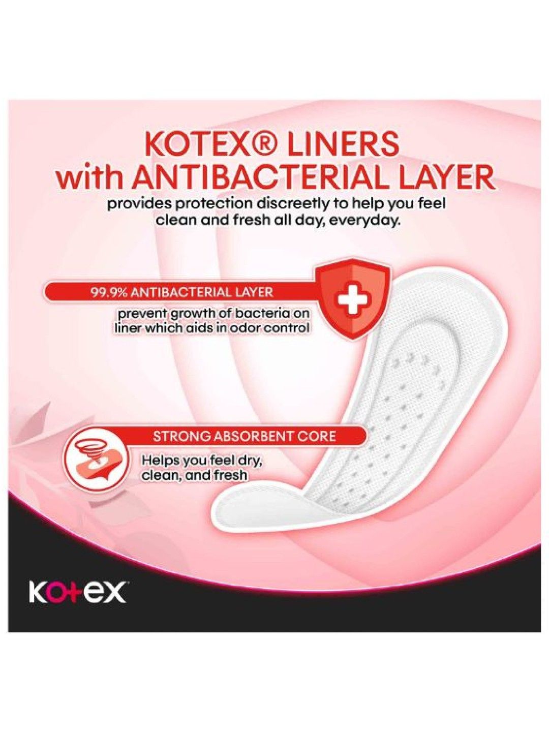 Kotex Liners Antibacterial (16s) (No Color- Image 2)