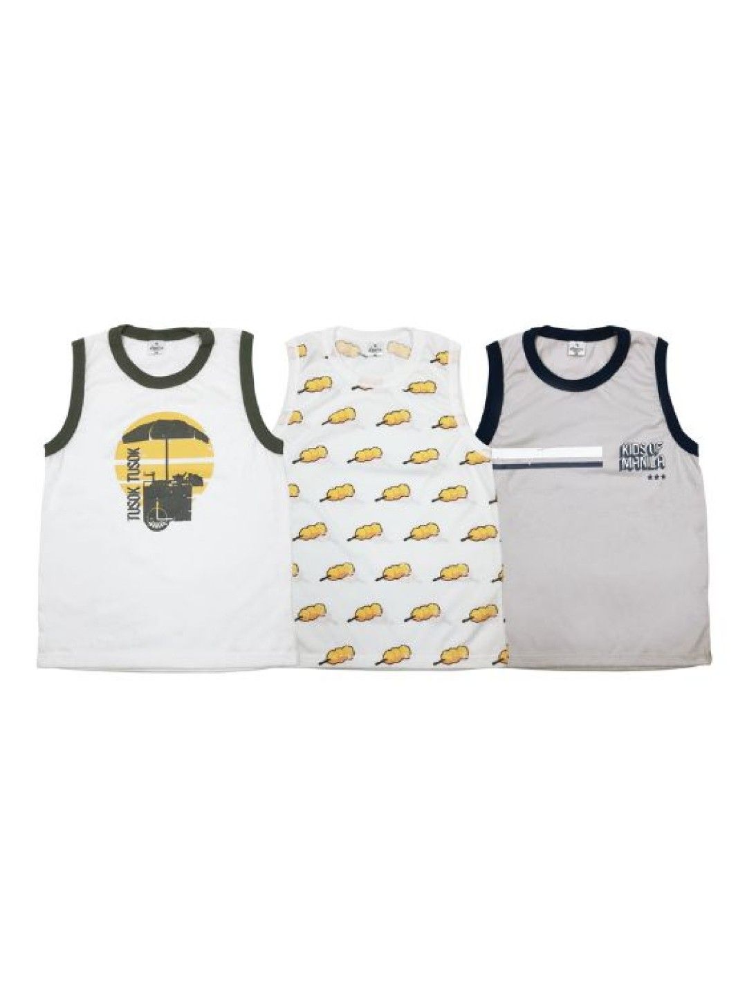 Looms Kids 3 pcs. Boys Muscle Shirt - Pinoy Streat Collection (No Color- Image 1)