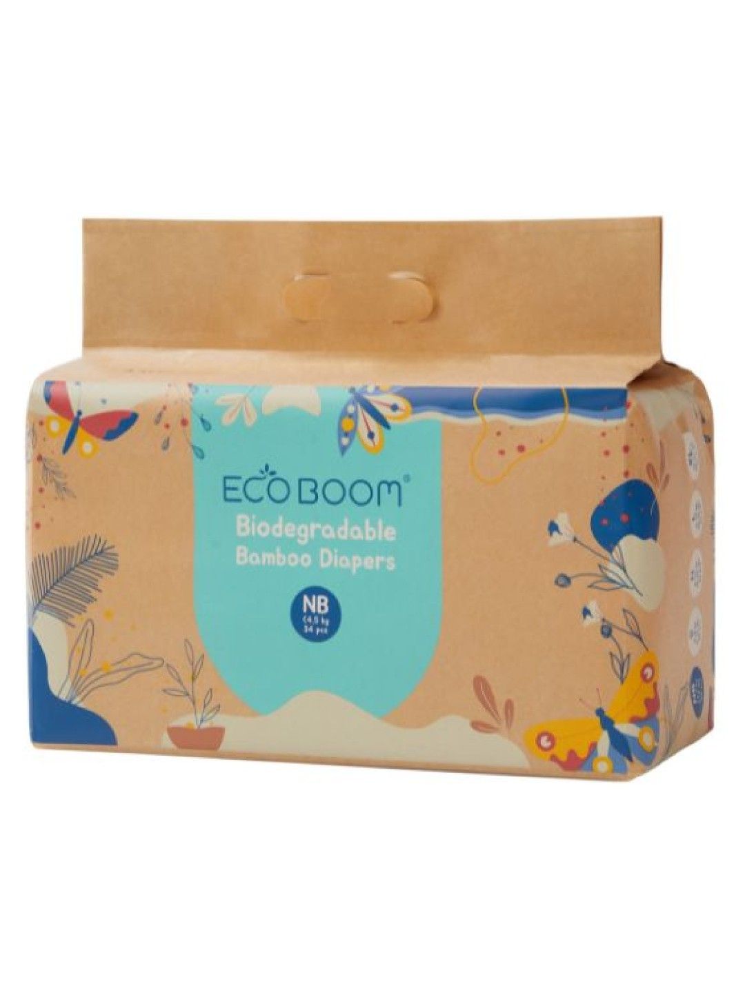 Eco Boom Biodegradable Bamboo Tape Trial Pack Diapers - Newborn (34s) (No Color- Image 2)