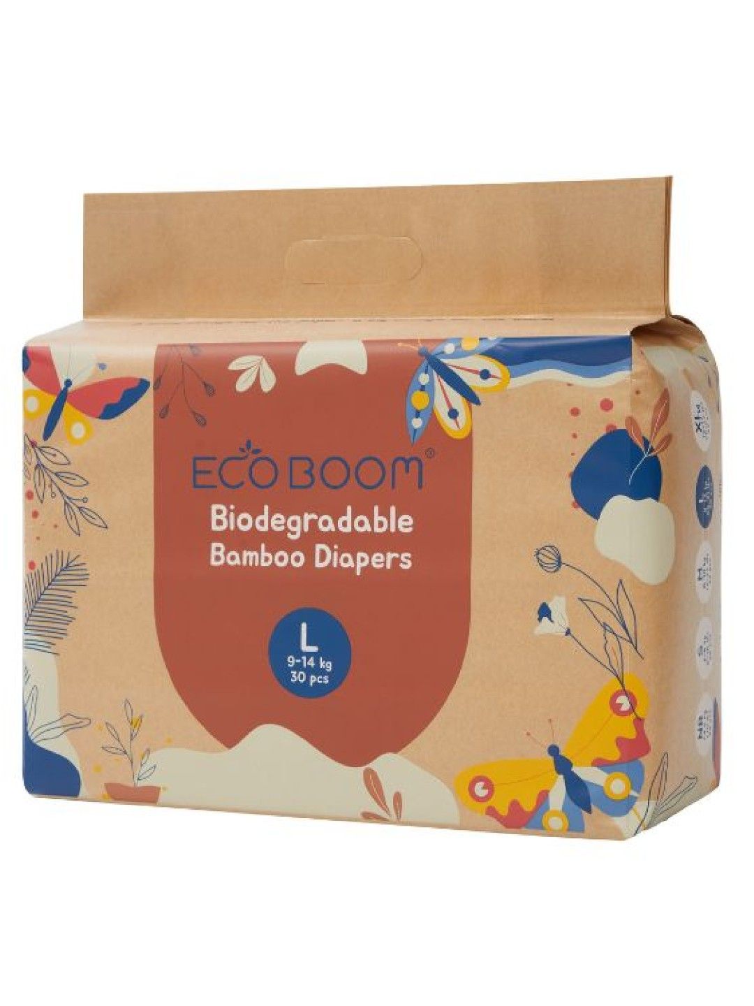 Eco Boom Biodegradable Bamboo Tape Trial Pack Diapers - Large (30s) (No Color- Image 2)