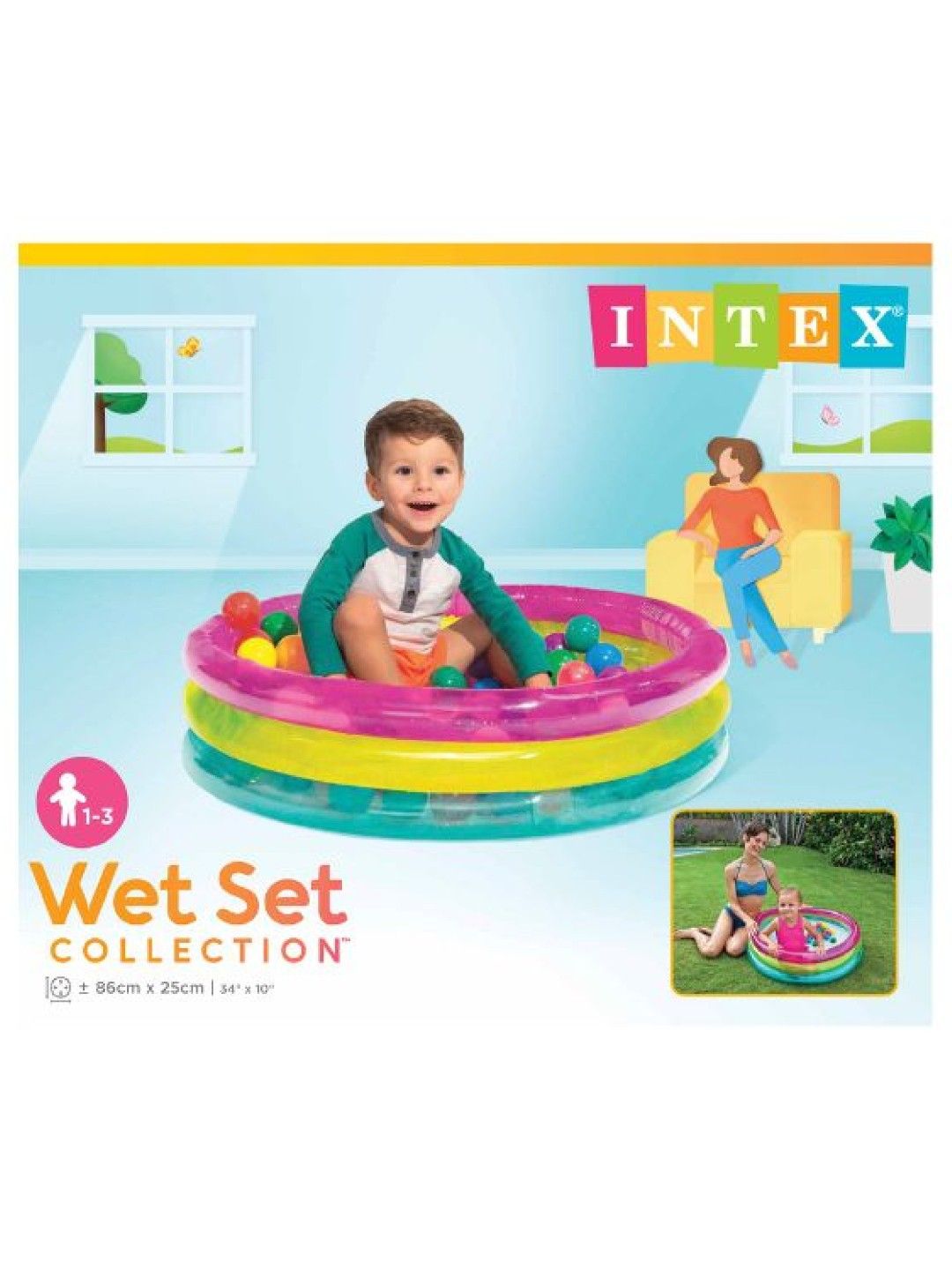 INTEX Classic 3-Ring Baby Ball Pit (No Color- Image 2)