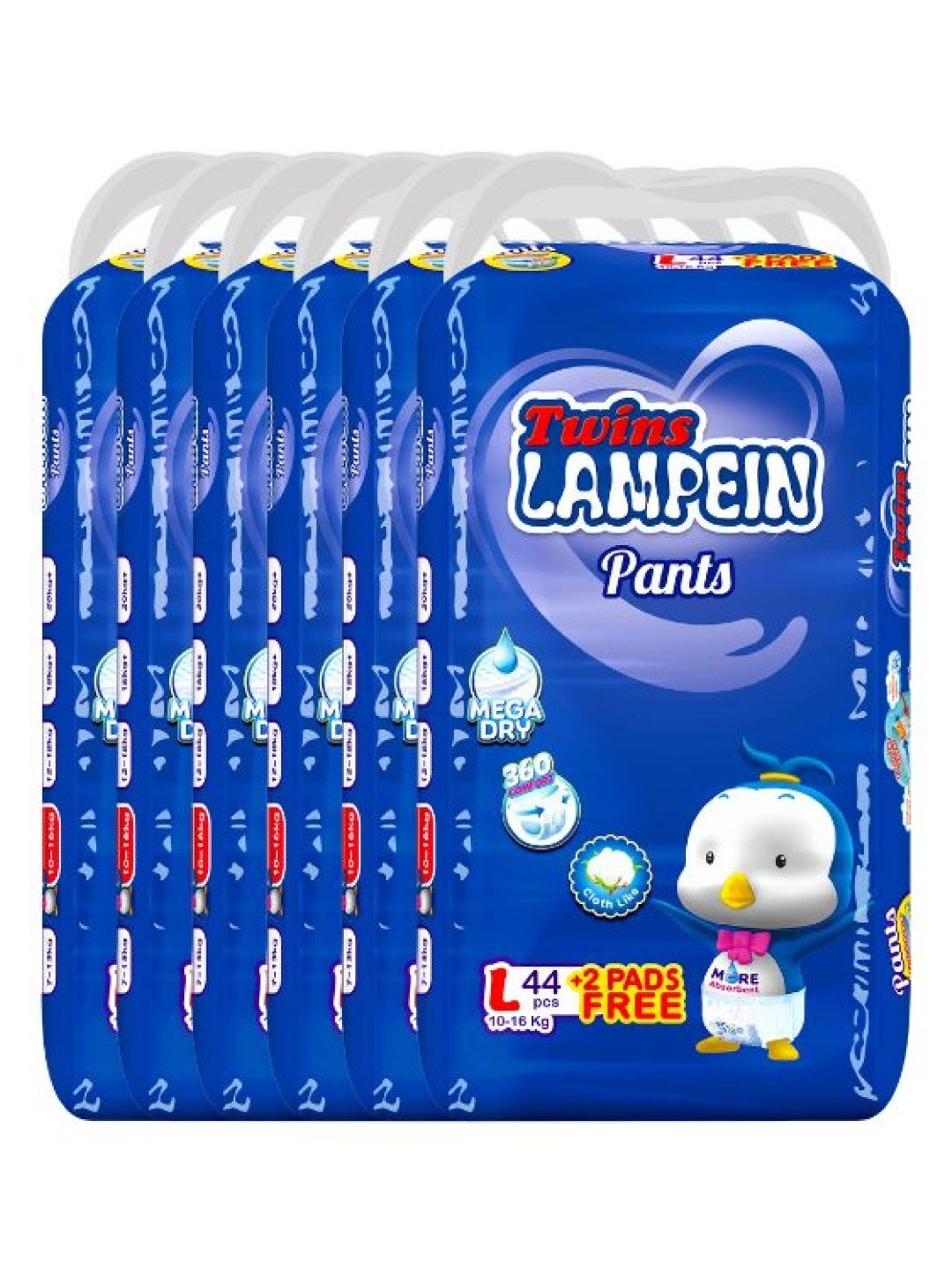 Twins Lampein Pants Jumbo Pack Large 44s+2 x 6 packs (276s) (No Color- Image 1)