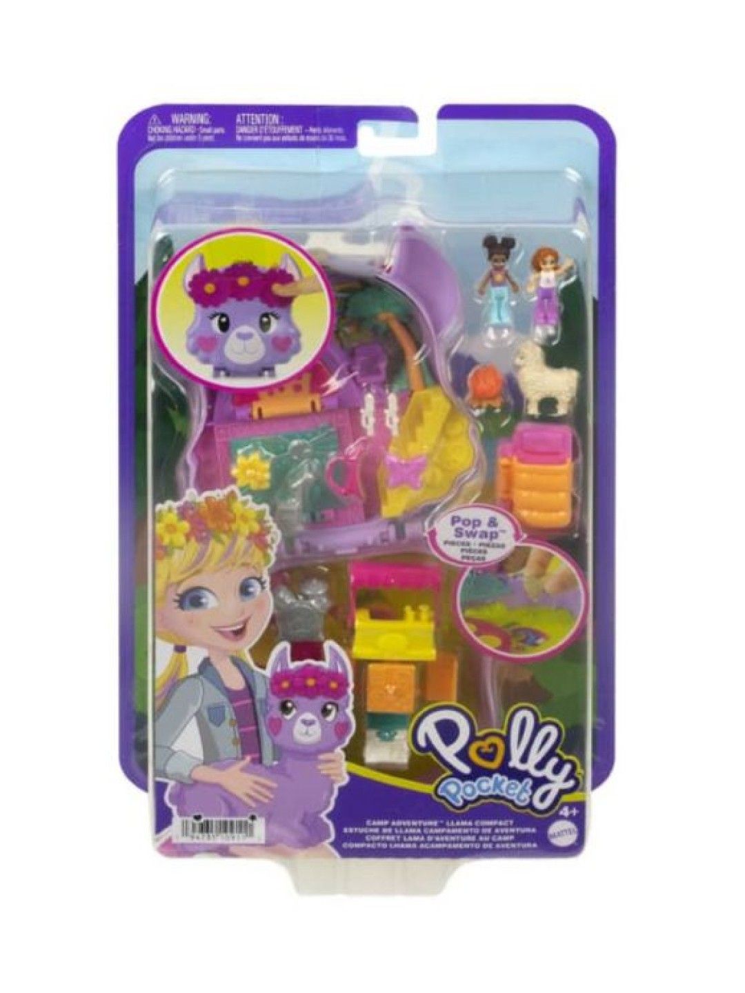 Polly Pocket Camp Adventure Llama Compact Playset | edamama