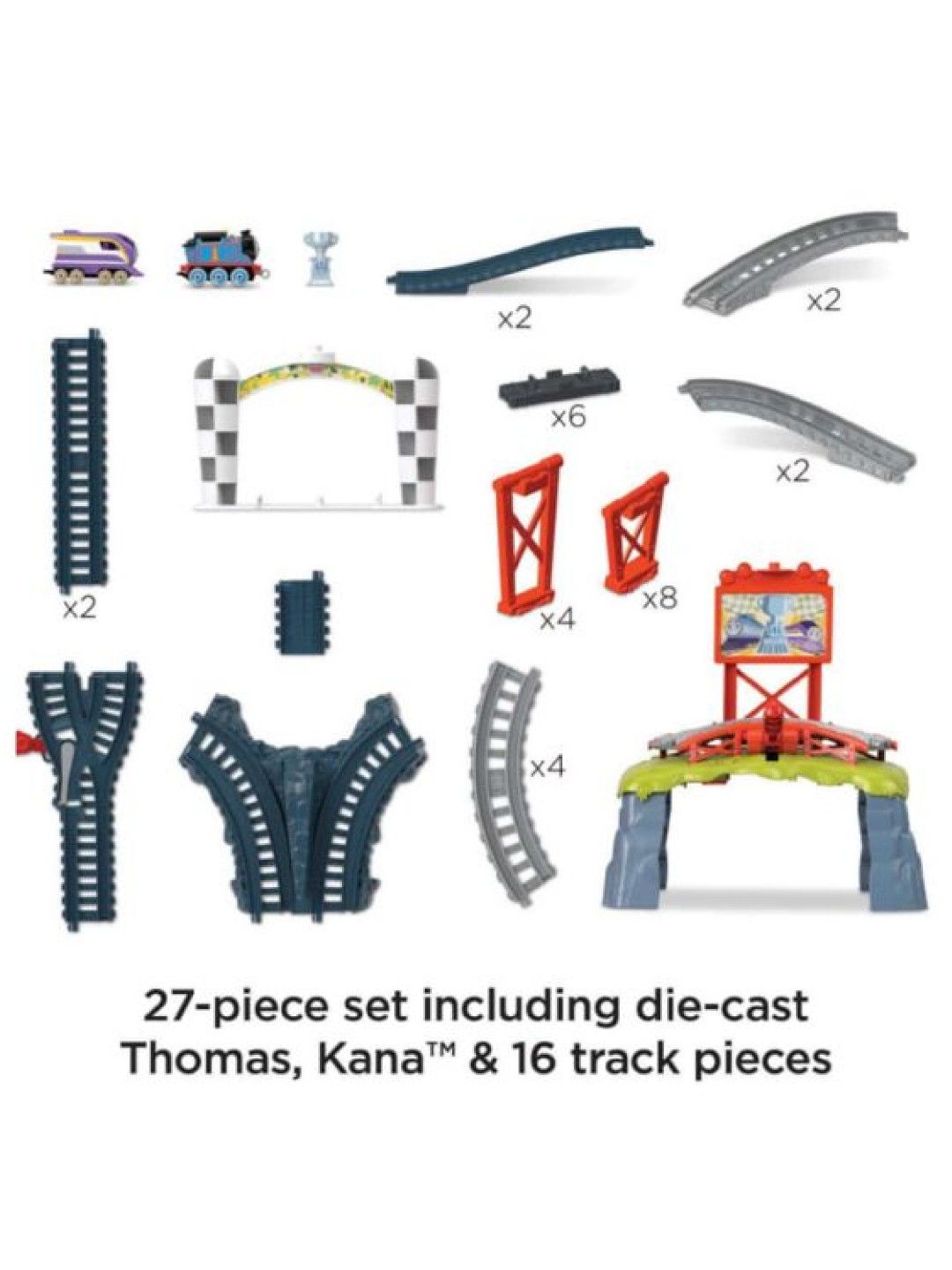 Thomas & Friends Race For the Sodor Cup Push-Along Train Track Set (No Color- Image 2)