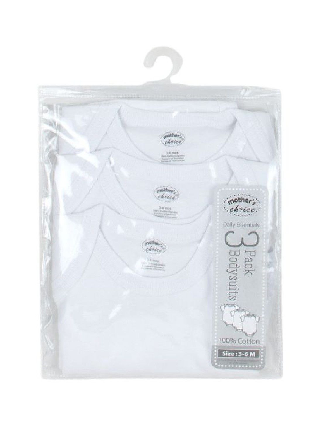 Mother's Choice White Collection 3 Pack Onesies (Daily Essentials/ IT2827A) (White- Image 2)