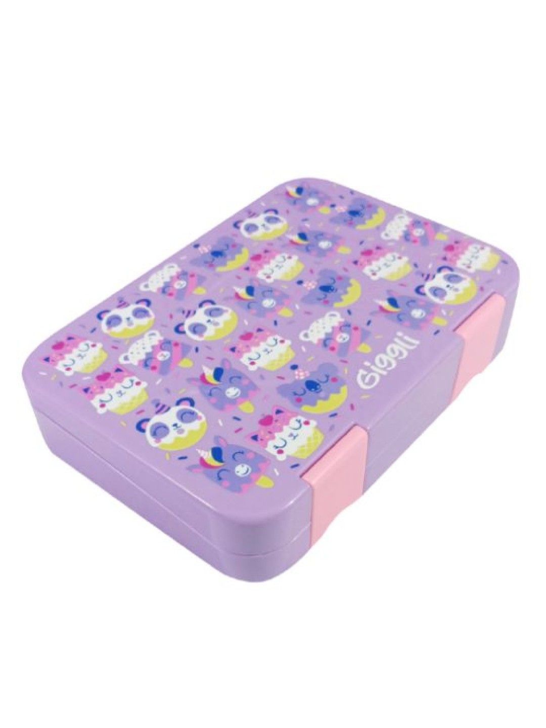 Giggli Leak Proof 4-Compartment BPA-Free Tritan Microwavable Bento Box (Purple Sprinkles- Image 2)