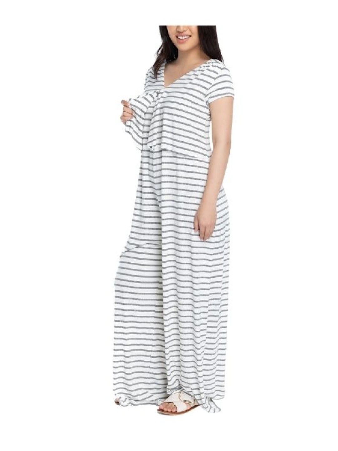 Elin Eloise Nursing Jumpsuit (White Stripes- Image 2)