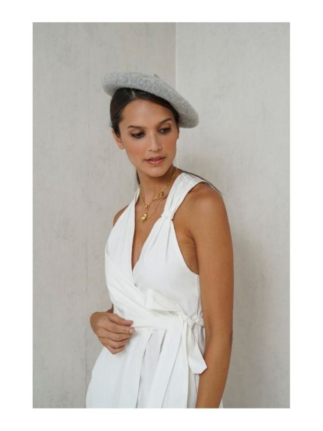 Elin Avery Overlap Nursing Dress (Eggshell- Image 2)