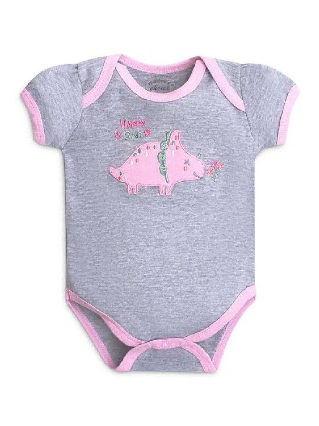 Mother's Choice 3 Pack Bodysuit, Shorts and Socks Set for Girls (Happy Dino- Image 2)