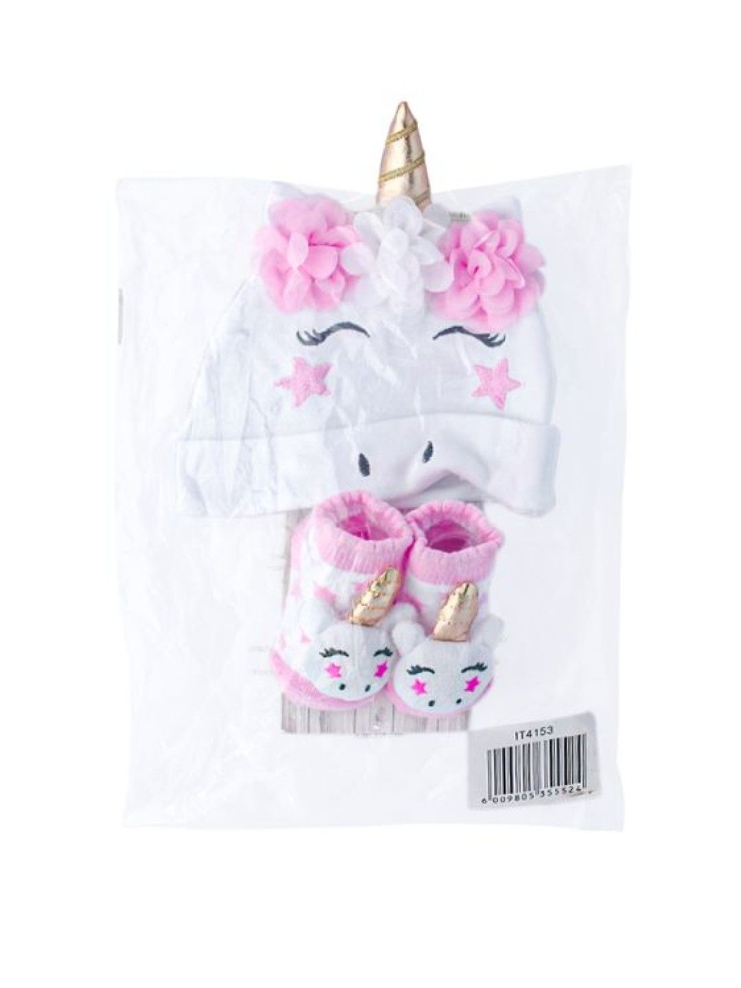 Mother's Choice 2 Pack Infant Hat & Socks for Girls (Unicorn- Image 2)
