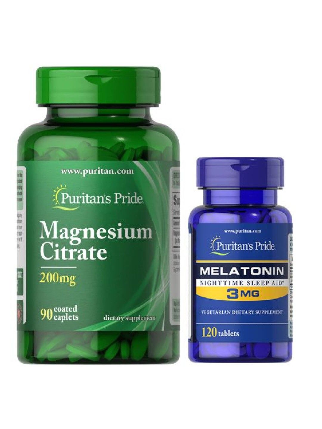 Puritan's Pride Headspace Bundle Magnesium Citrate 210mg + Melatonin 3mg (No Color- Image 1)