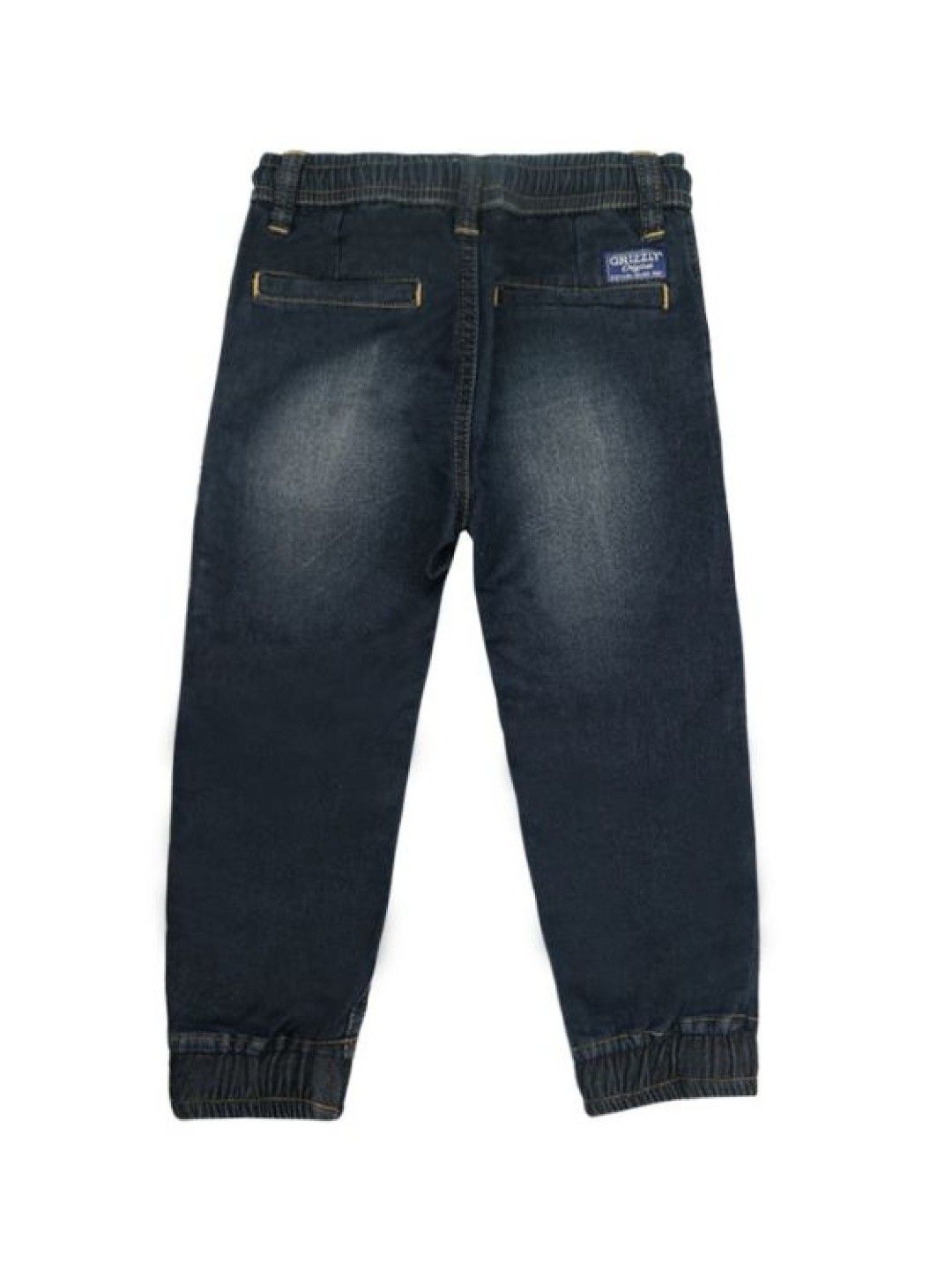 Grizzly Boys Denim Jogger Pants With Two Welt Pocket (Dark Wash- Image 2)