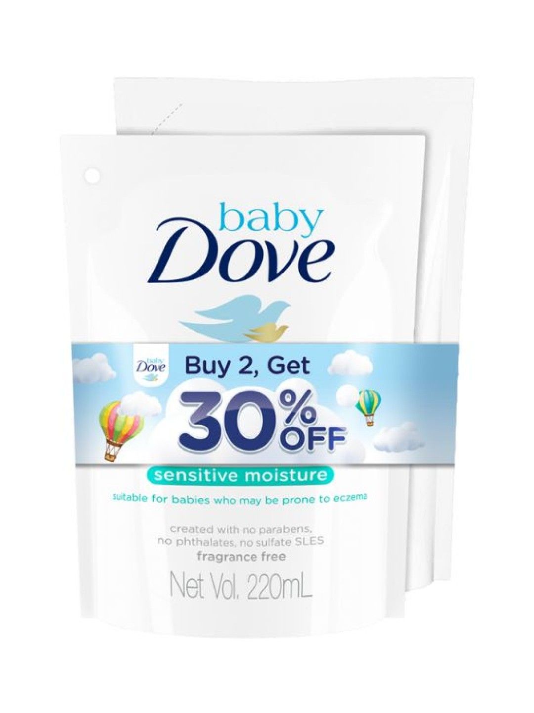 Baby Dove Buy 2 Baby Dove Hair to Toe Wash Sensitive Moisture Refill 220ml at 30% Off