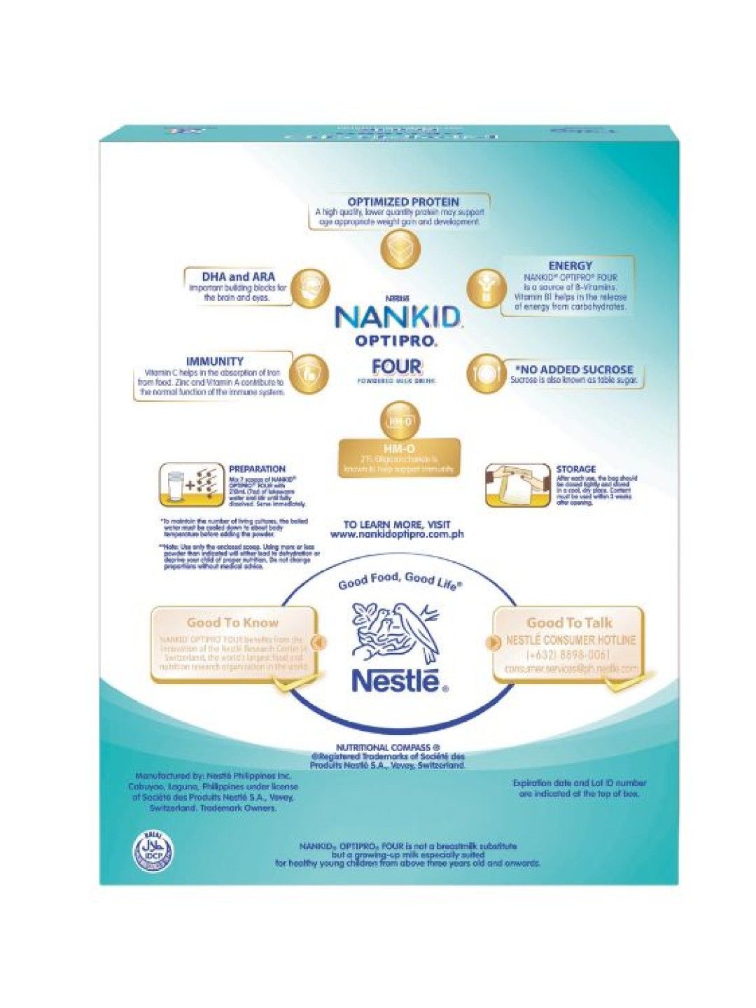 NANKID Optipro Four Powdered Milk For Children Above 3 Years Old (1.3kg) (No Color- Image 2)