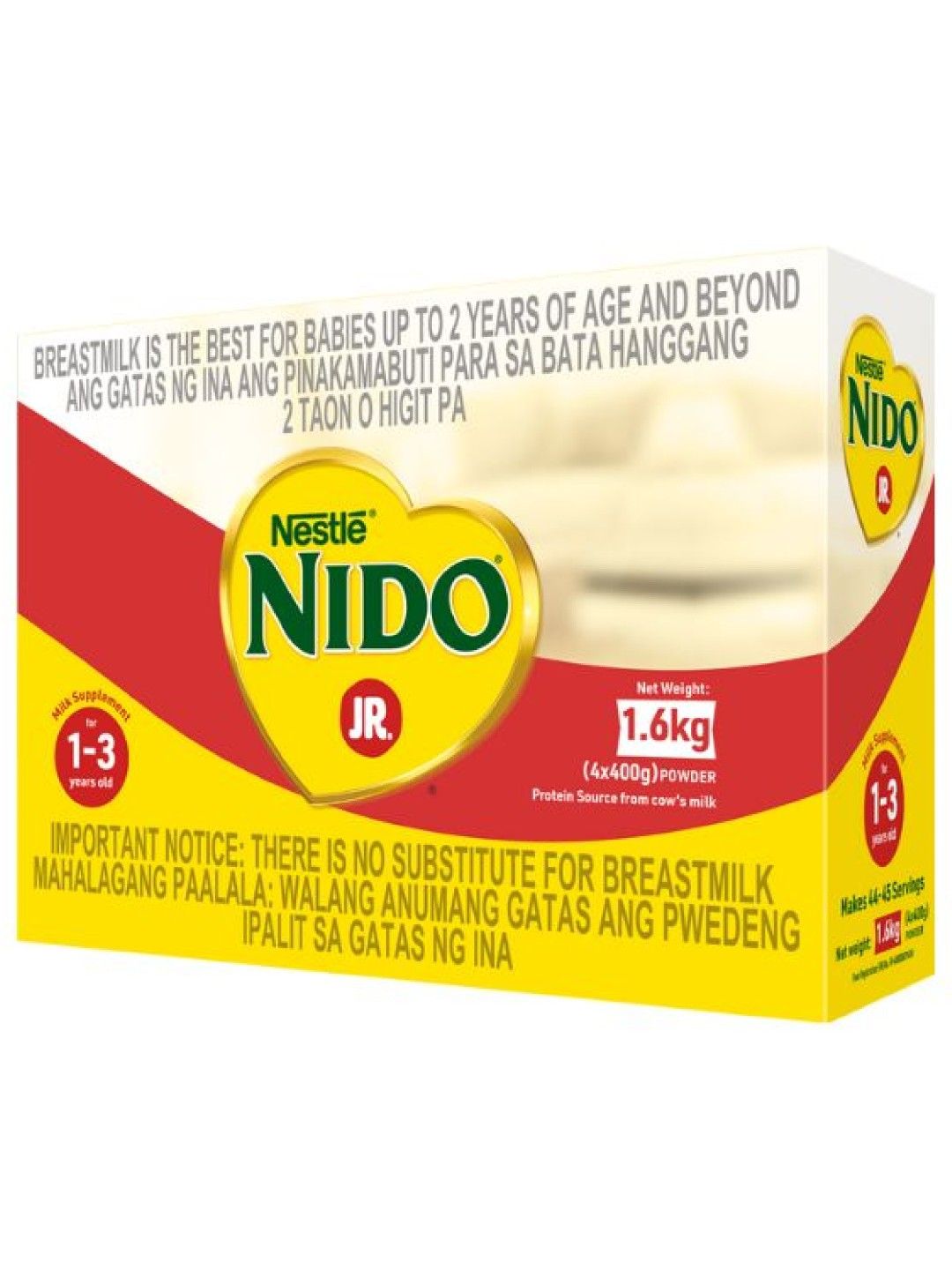 Nido Jr. Junior Powdered Milk Drink For Children 1-3 Years Old (1.6kg) (No Color- Image 2)