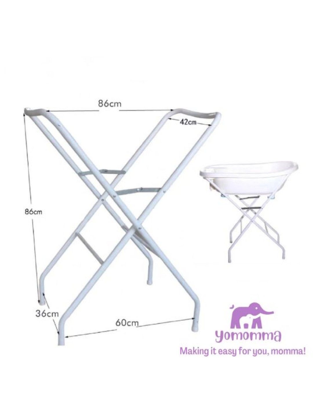 Yomomma Baby Bath Tub with Stand (No Color- Image 2)