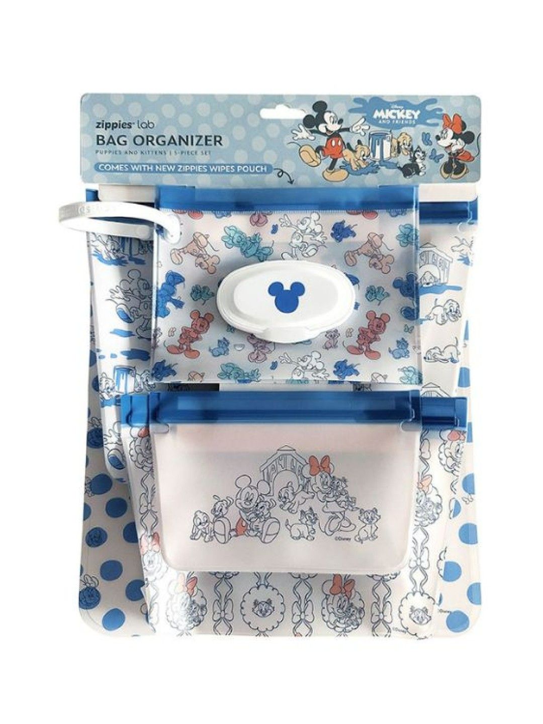 Zippies Disney Puppies and Kittens 5-pc Bag Organizer Set (with wipes pouch) (No Color- Image 2)