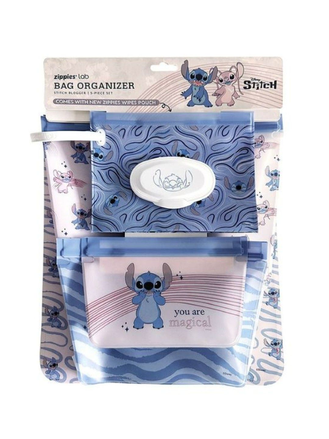 Zippies Stitch 5-pc Bag Organizer Set (with wipes pouch) (No Color- Image 2)