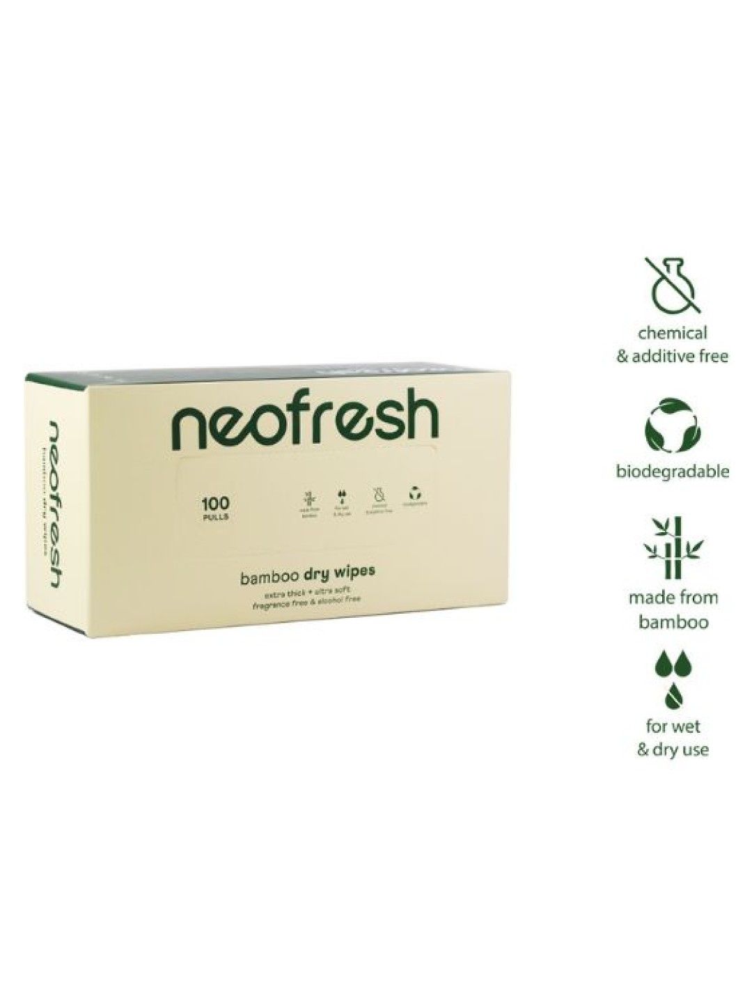 Neofresh Bamboo Dry Wipes 100s (No Color- Image 2)