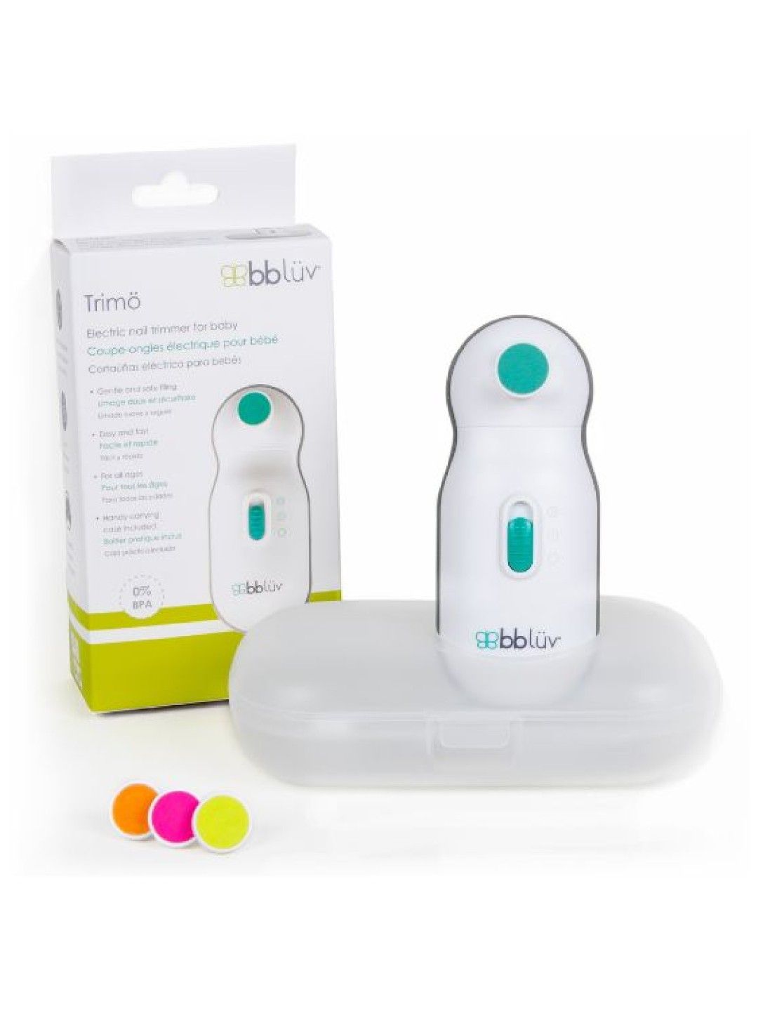 bbluv Trimö: Electric Nail Trimmer (White- Image 2)