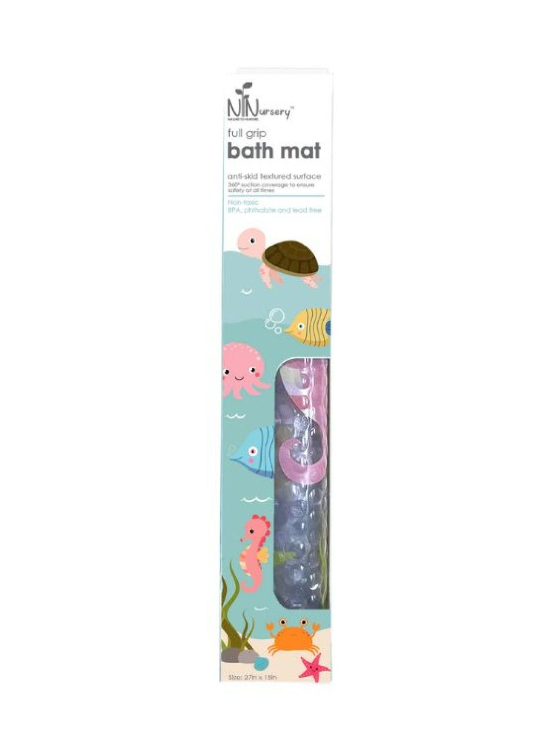 Nature to Nurture Under The Sea Full Grip Bath Mat (No Color- Image 2)