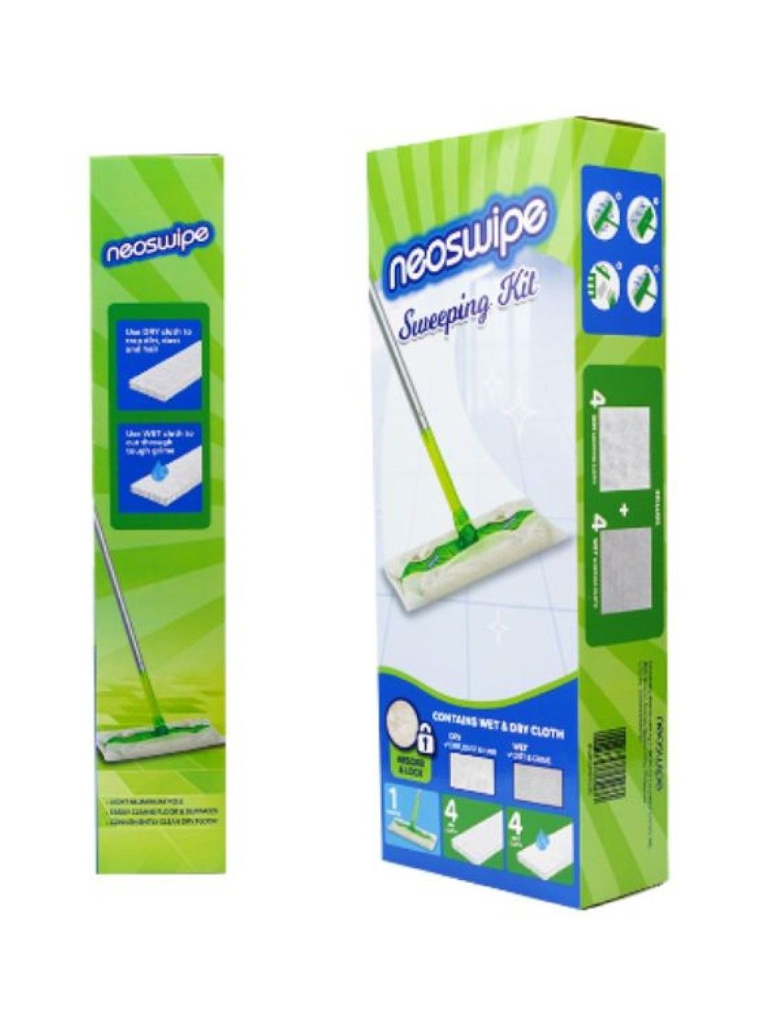 Neoswipe Dry and Wet Multi Surface Floor Sweeping and Mopping Starter Kit (No Color- Image 2)