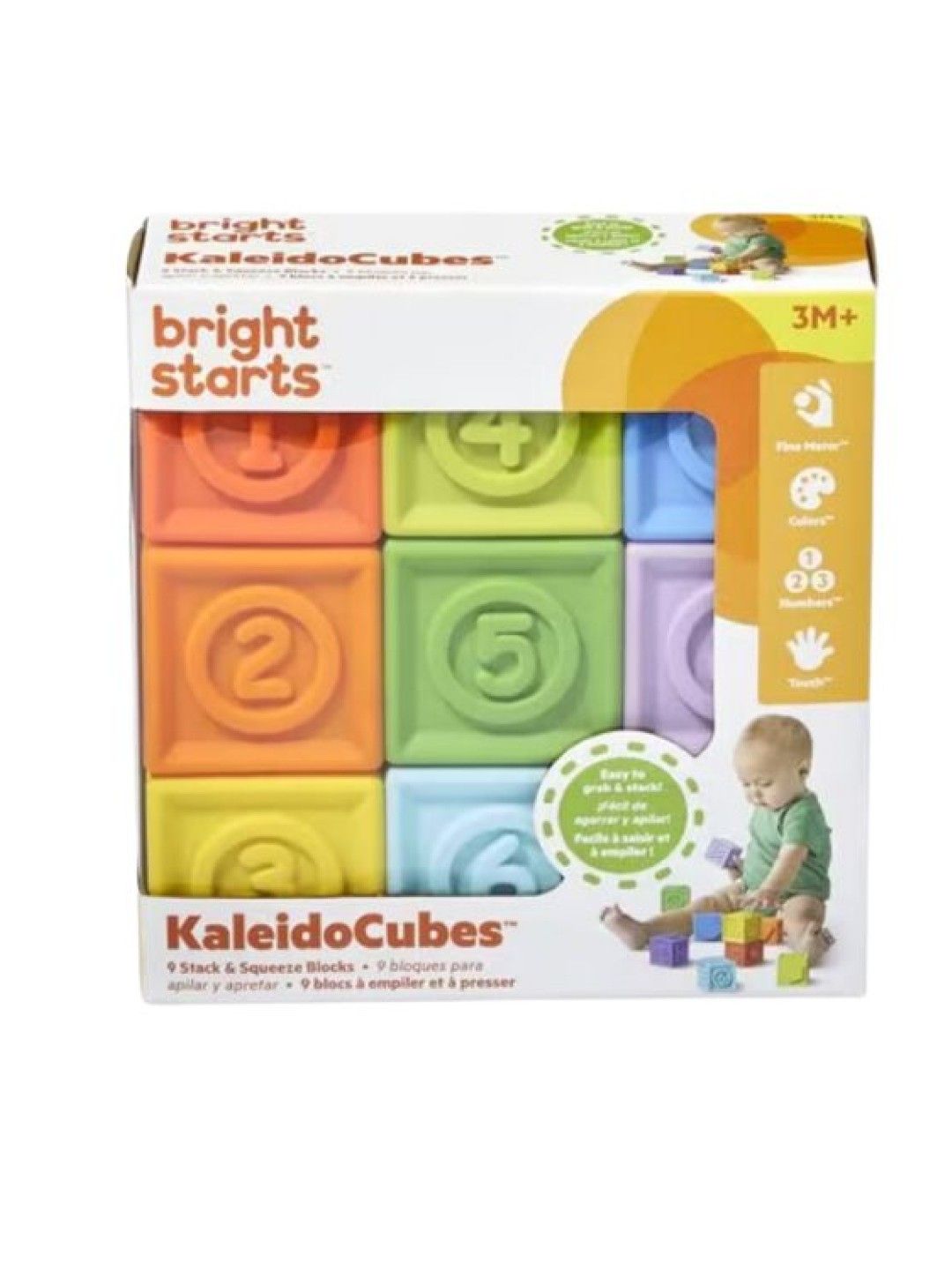 Bright Starts Kaleidocubes 9 Stack& Squeeze Blocks