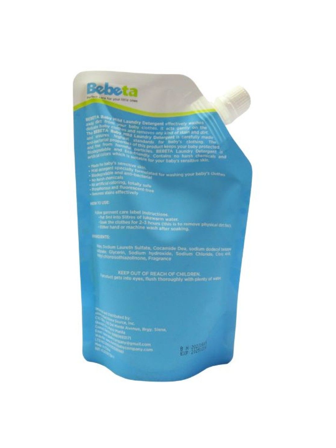 Bebeta Baby Mild Liquid Detergent (500ml) (No Color- Image 2)