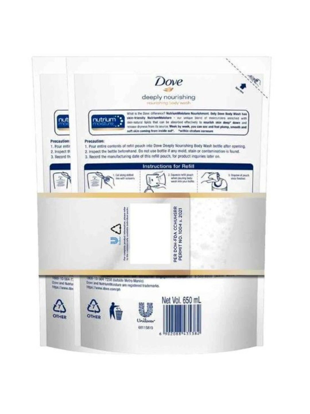 Dove Buy 2 Dove Body Wash Deeply Nourishing 650ml 30% off (No Color- Image 2)