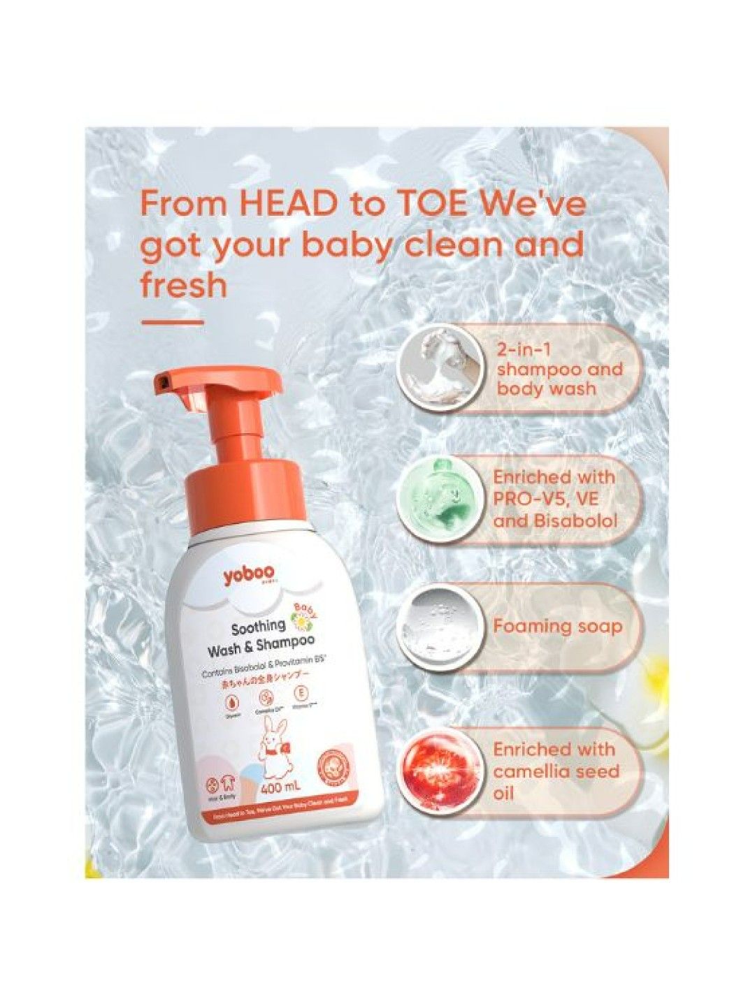 Yoboo Baby Soothing Wash & Shampoo (No Color- Image 2)