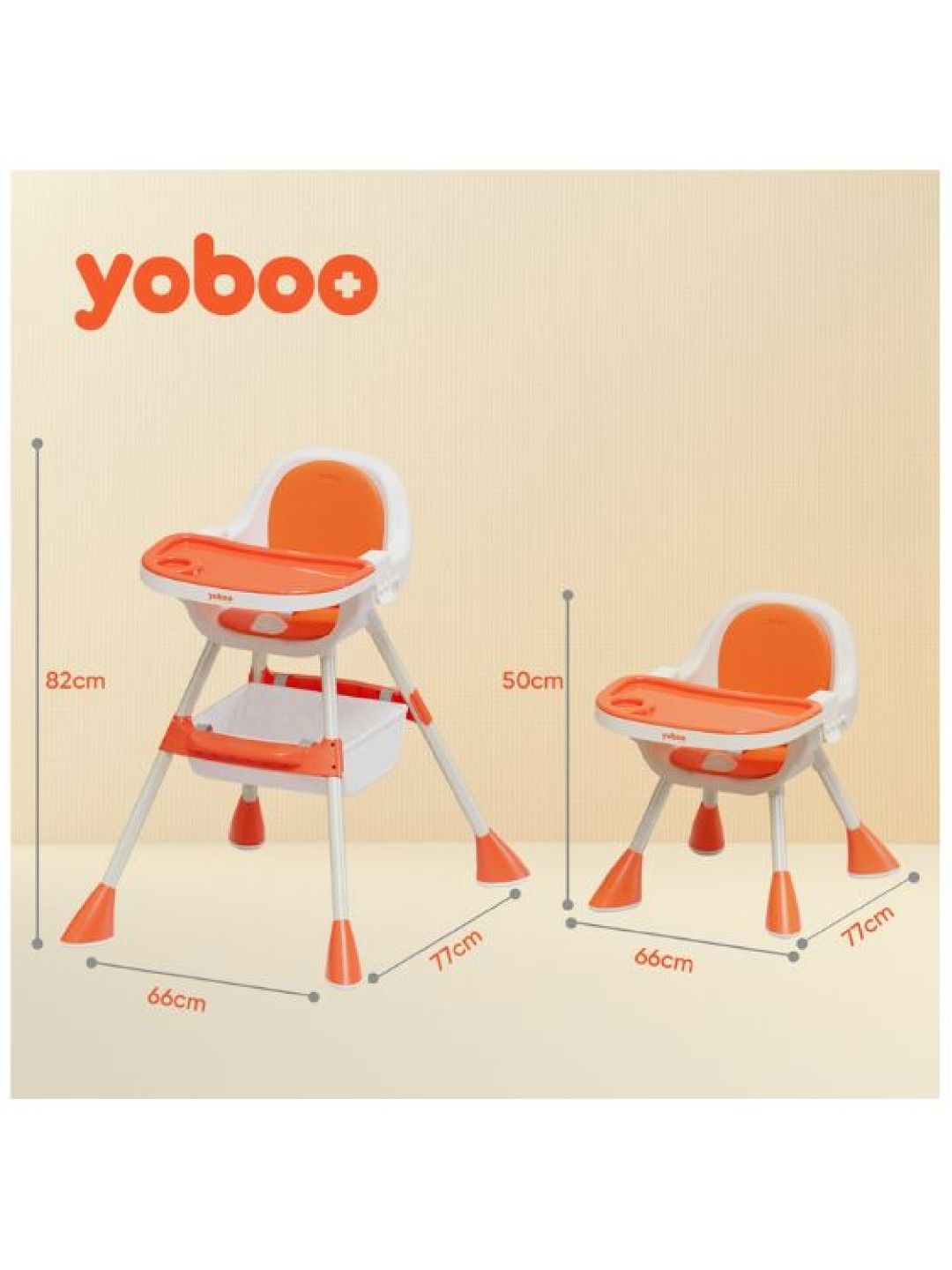 Yoboo Baby High Chair - Light (No Color- Image 2)