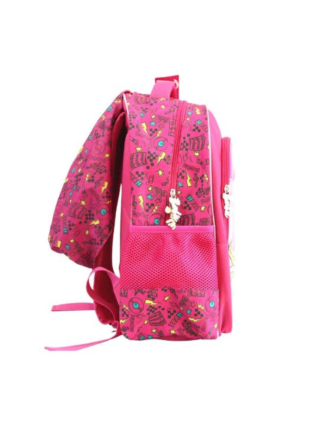 Barbie Singer Bring on The Beat 16inches School Backpack with built in Rain Hood (Pink- Image 2)