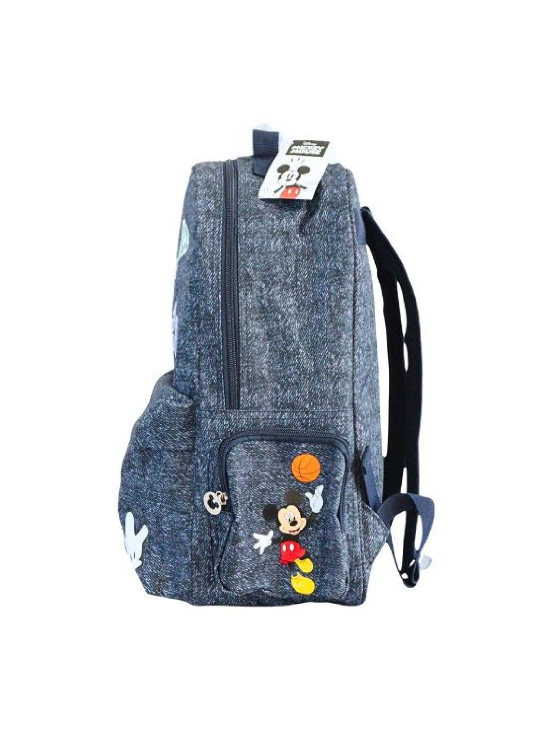 Disney Mickey Mouse 15inch School Backpack with Rain Hood (Blue- Image 2)