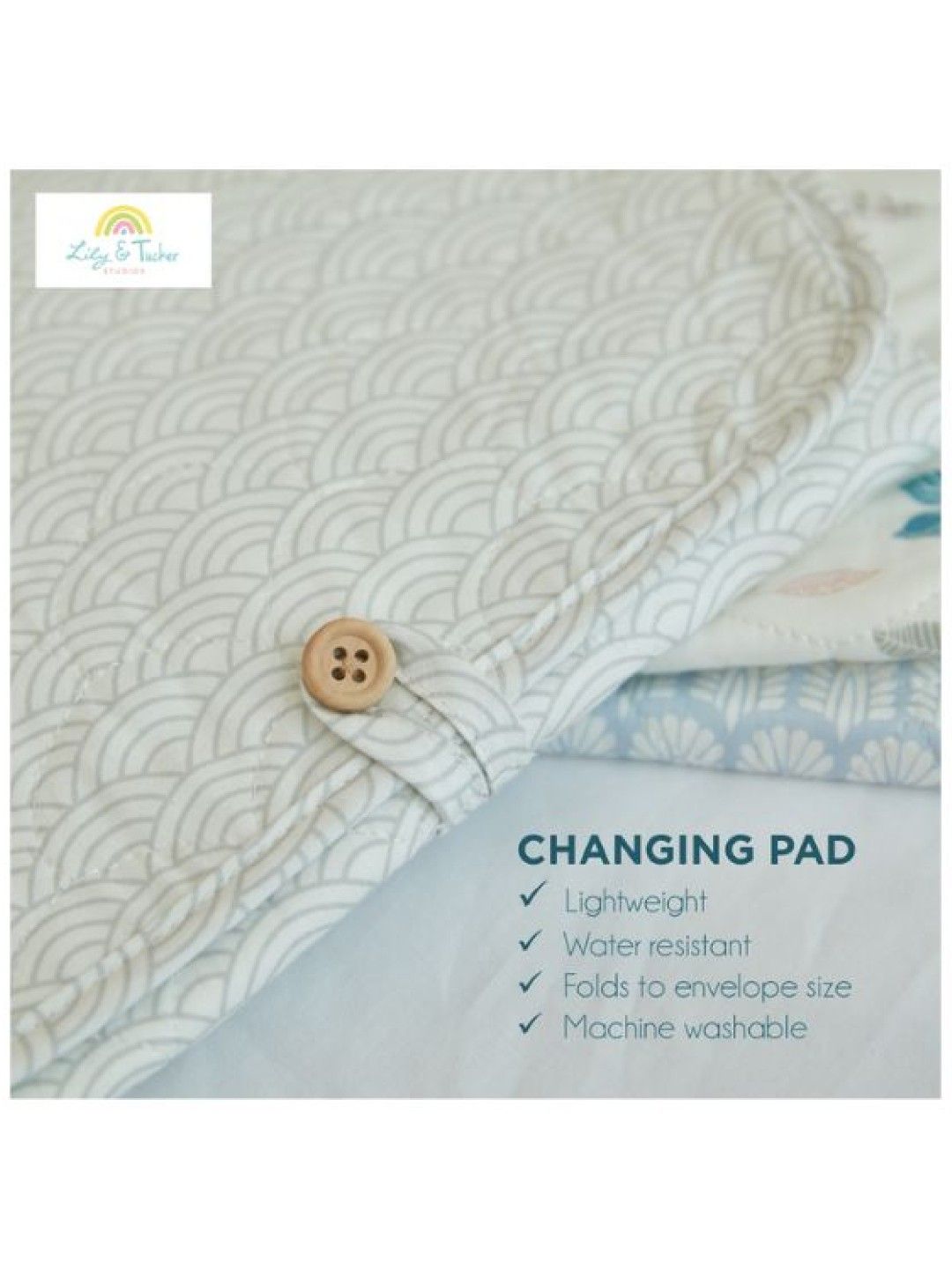 Lily and Tucker Portable Diaper Changing Pad - Blue Ivy (No Color- Image 2)