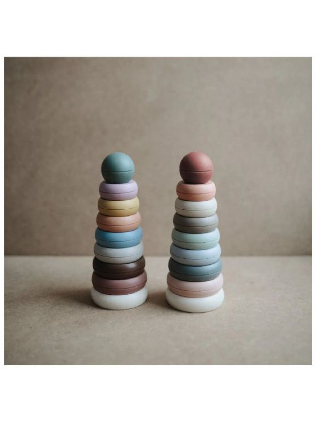 Mushie Stacking Rings Toy (Rustic- Image 2)