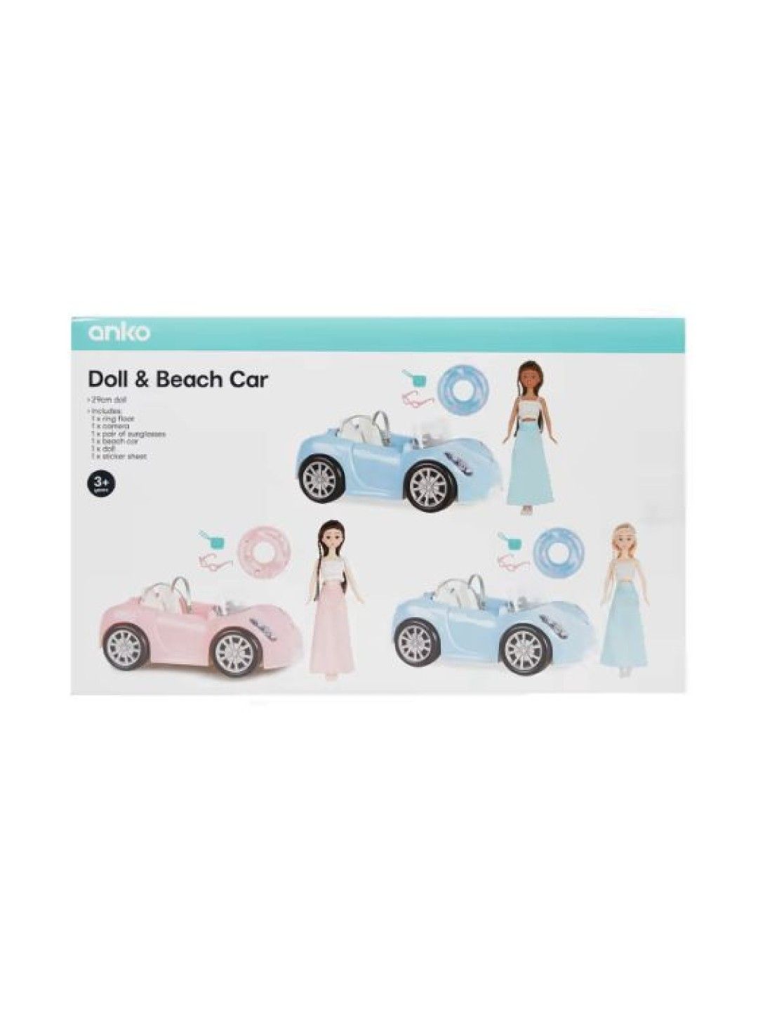 Anko Doll & Beach Car Set (Assorted- Image 2)