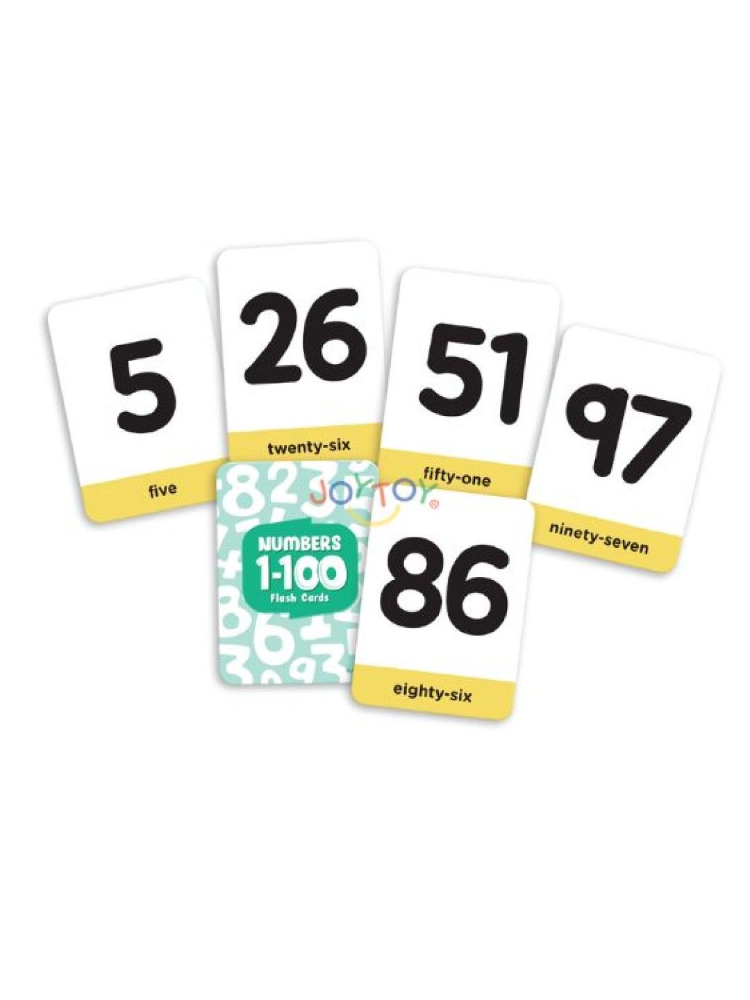 Joytoy Number 1-100 Flash cards (No Color- Image 2)