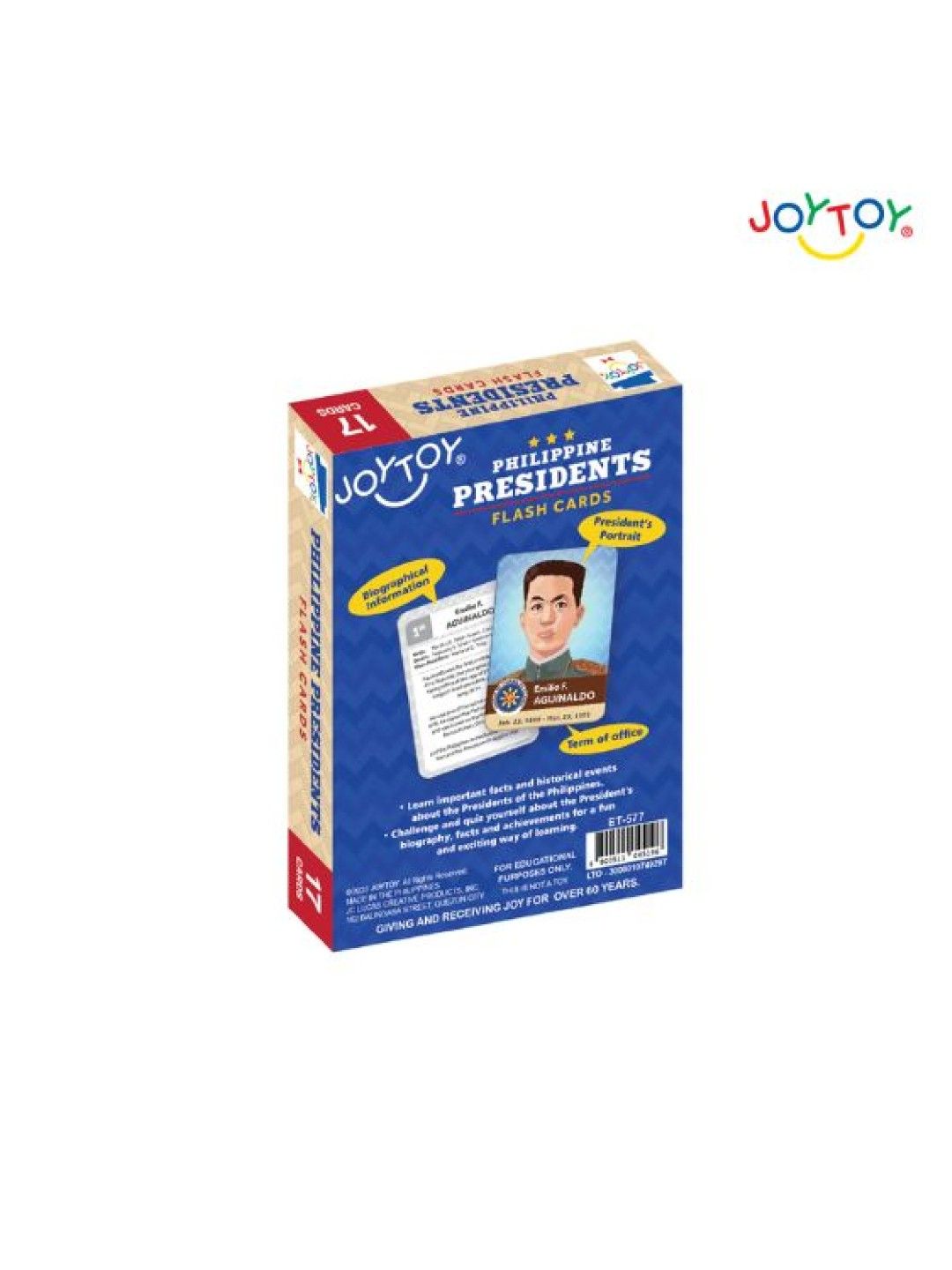 Joytoy Philippine Presidents Flash Cards - New Edition (No Color- Image 2)