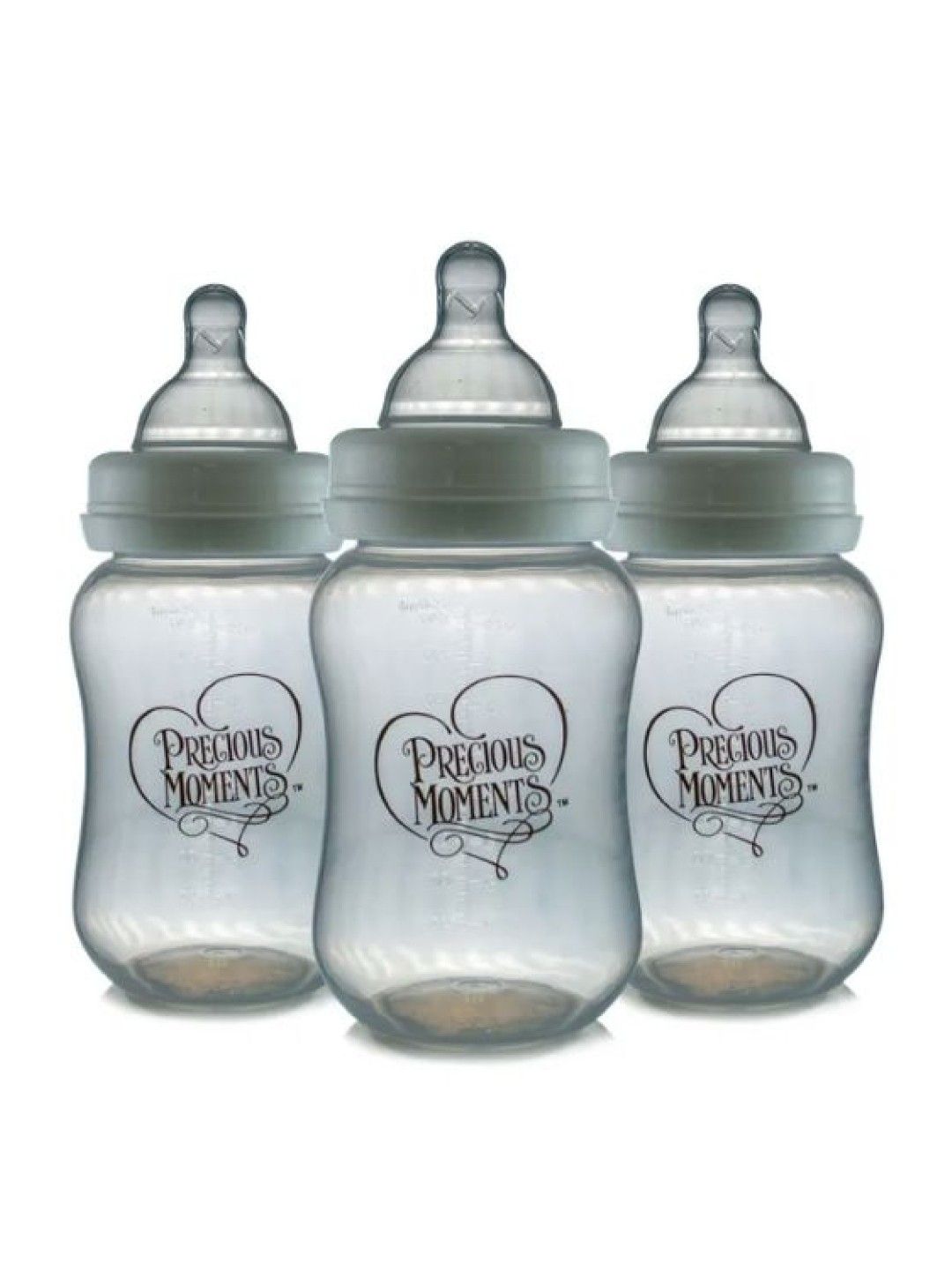 Precious Moments Wide Neck Clear White Feeding Bottle Set of 3 (8oz) (No Color- Image 2)