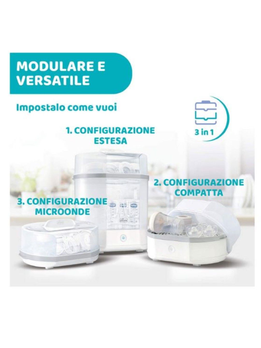 Chicco New Steam Sterilizer 3 in 1 edamama