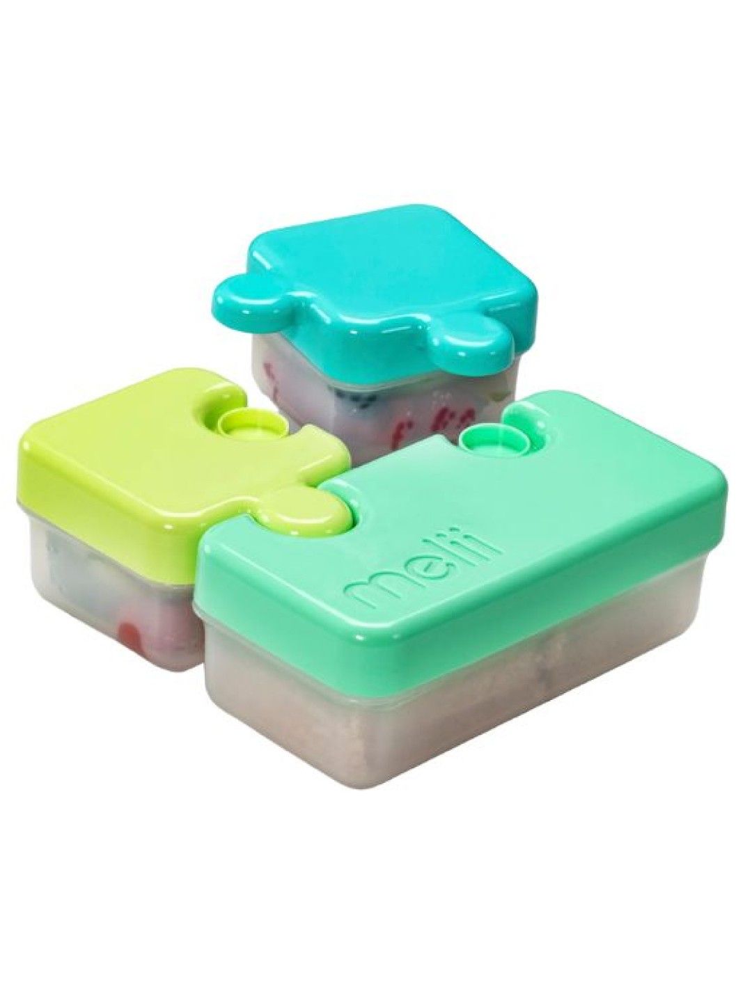 Melii Baby Puzzle Container (Lime, Mint, Blue- Image 2)