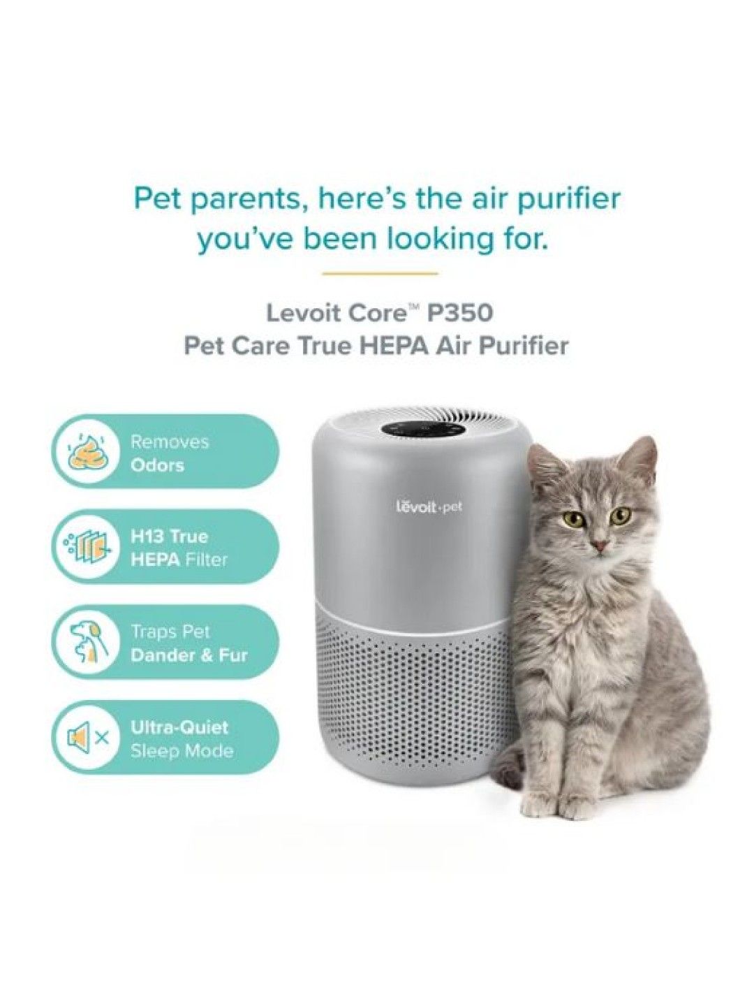 Levoit core p350 pet care true on sale hepa air purifier