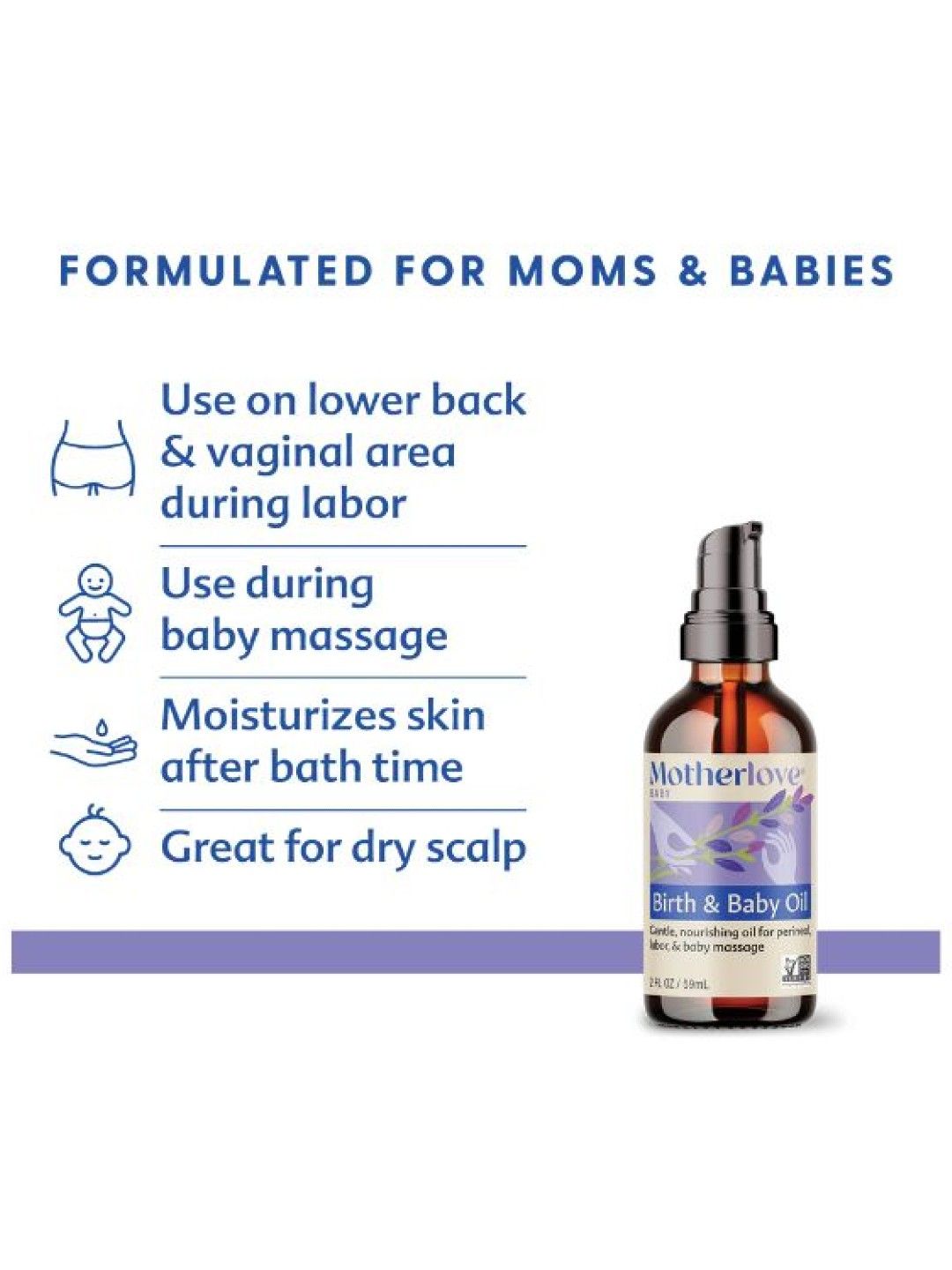 Motherlove Birth and Baby Oil (2oz) (No Color- Image 2)