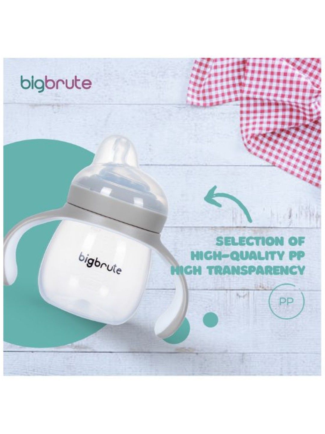 Big Brute Training Bottle (180ml) (Grey- Image 2)