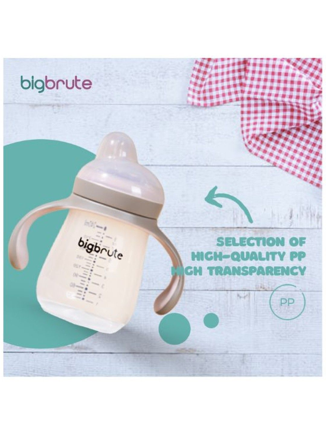 Big Brute Training Bottle (240ml) (Grey- Image 2)