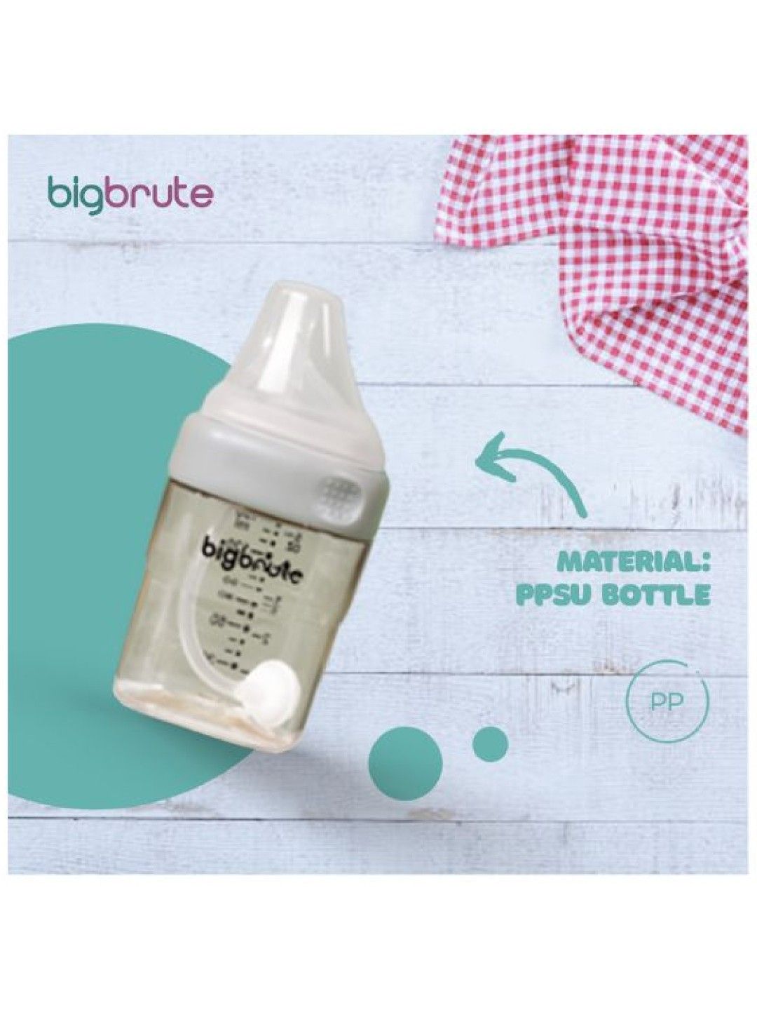 Big Brute PPSU Baby Bottle (150ml) (Gray- Image 2)