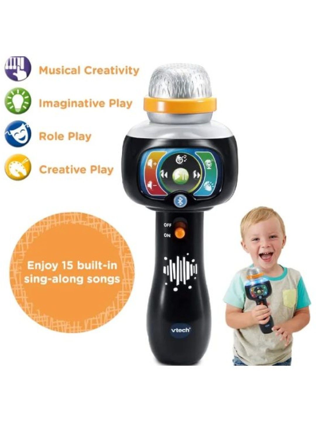 VTech Toddler Singing Sounds Microphone (Multicolor- Image 2)