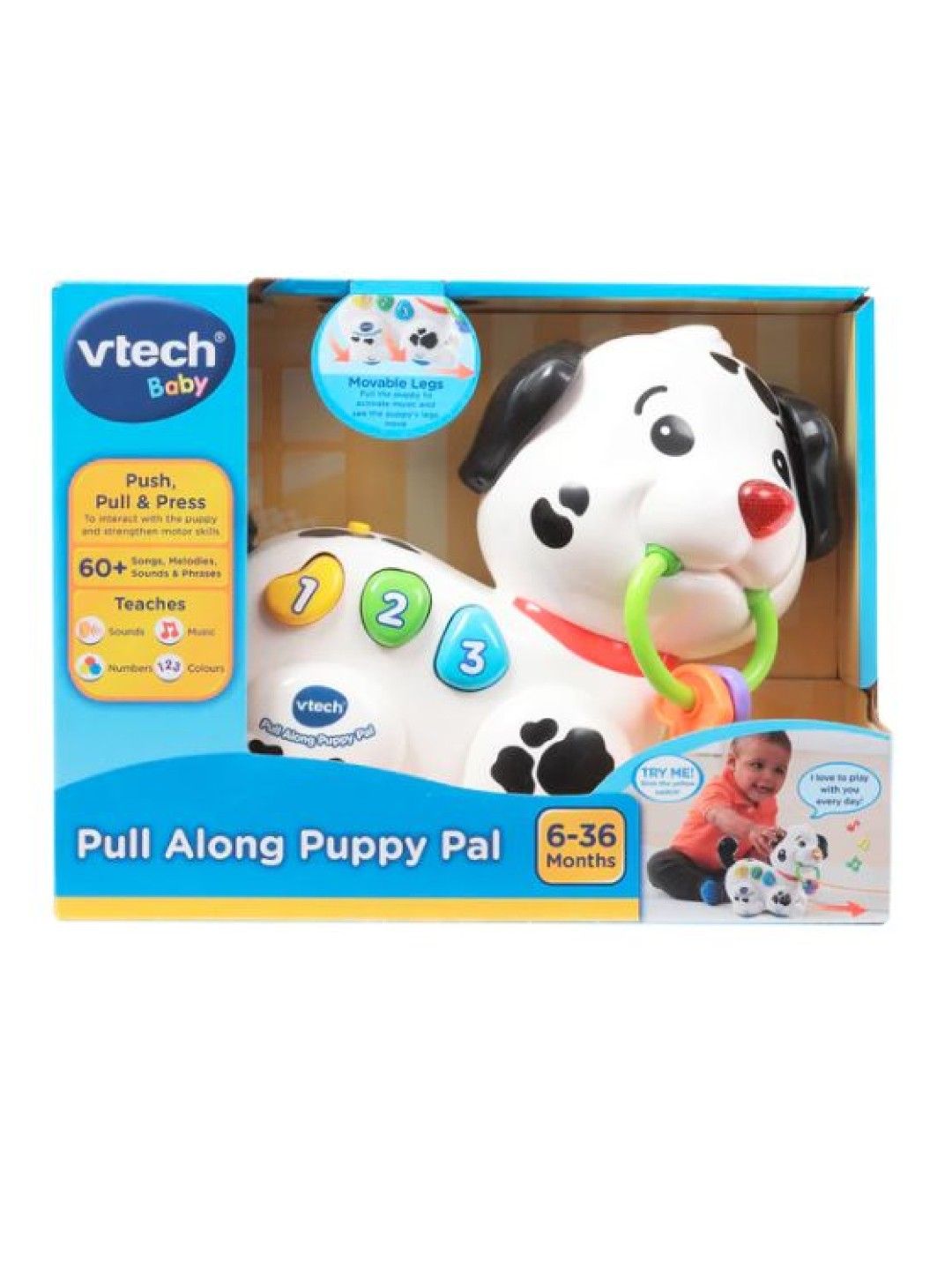 VTech Pull Along Puppy Pal (Multicolor- Image 2)