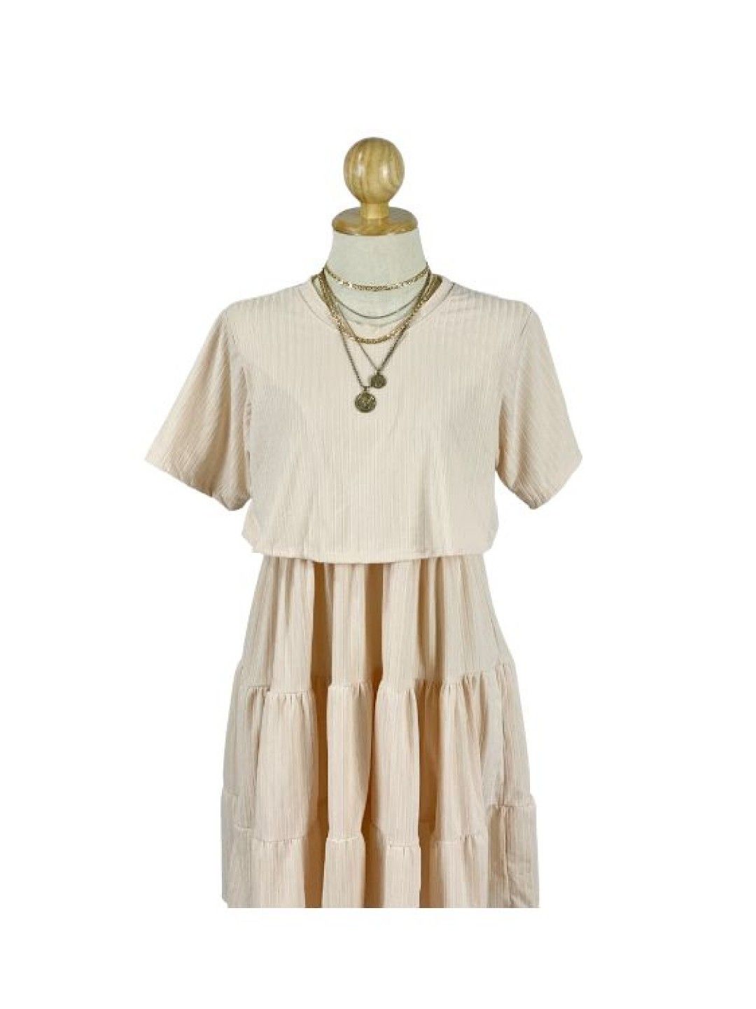 Mama Brand PH Riri Maternity Breastfeeding Dress (Cream Peach- Image 2)
