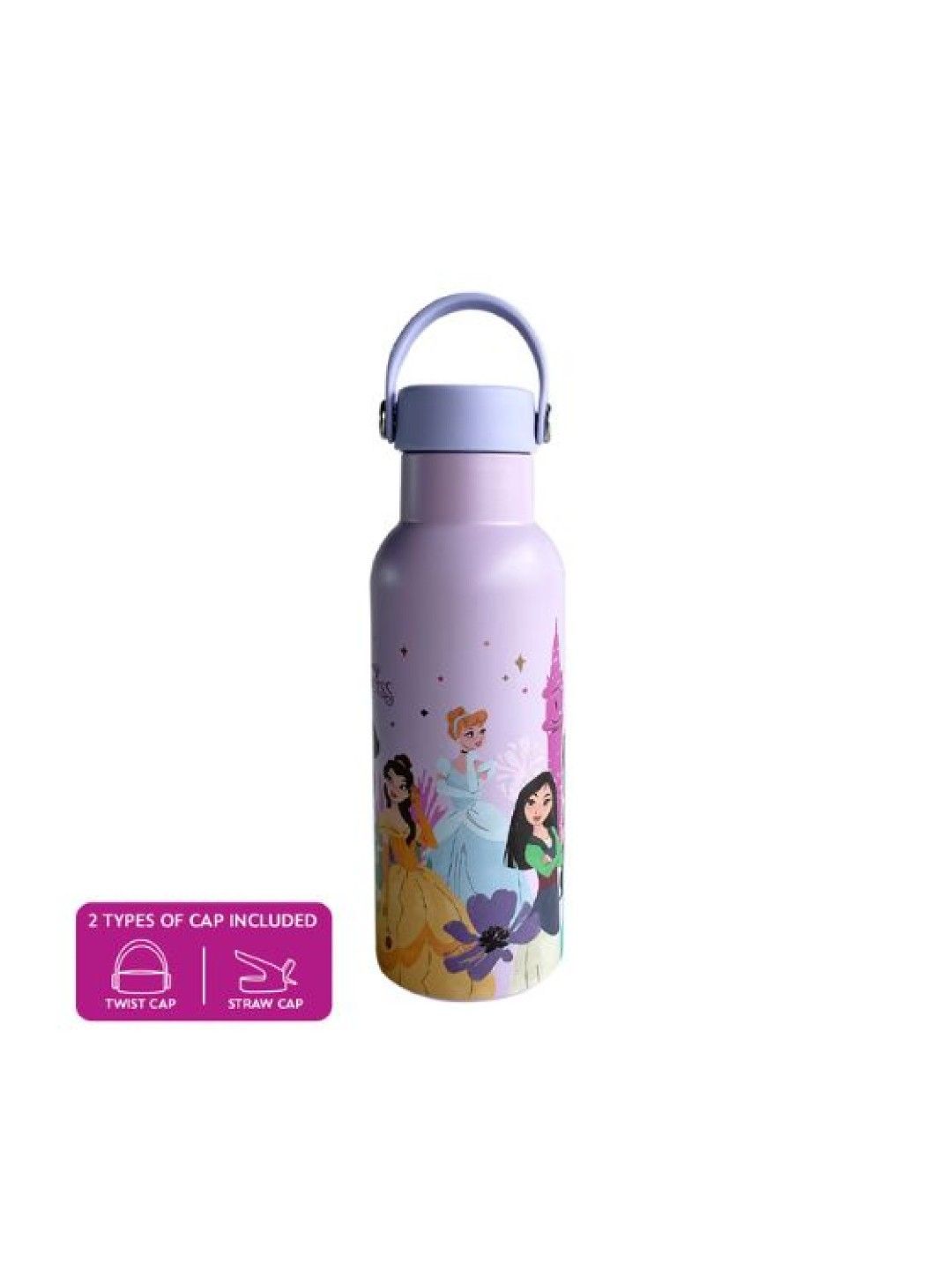 Zippies Lab Disney Stainless Steel Insulated Water Bottle (483ml) (Disney Princess Tween- Image 2)